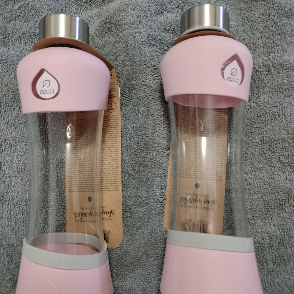 Pink Glass Water Bottle